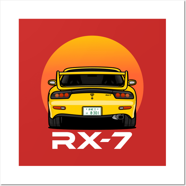 Mazda RX-7 JDM Initial-D Drift Ver C Wall Art by grphc_dsg21